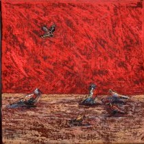 guilbert-maria-14-exposition-jamault-papageno-et-papagena-triptyque-huile-sur-toile-25x75cm