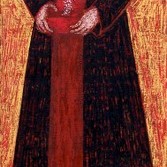 maria-guilbert-galerie-jamault-l_offrande,_huile_sur_toile,_90_x_30