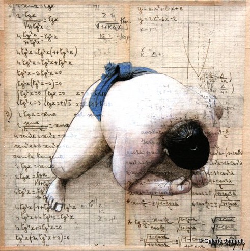 Gagnon 1 Sumo bleu 30×30 Galerie Jamault