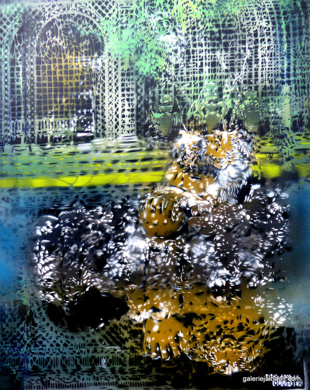 Artiste Ouvrier Métonymies Pochoirs polychromes Exposition Galerie Jamault Versailles