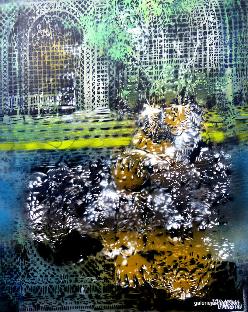 Artiste Ouvrier Métonymies Pochoirs polychromes Exposition Galerie Jamault Versailles