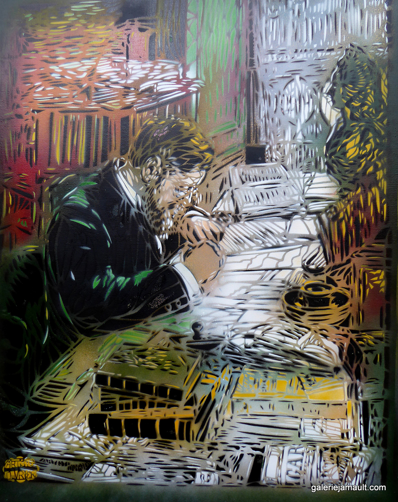 Artiste Ouvrier Métonymies Pochoirs polychromes Exposition Galerie Jamault Versailles