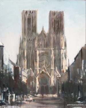 Vue de la Cathédrale Notre Dame de Reims (France)