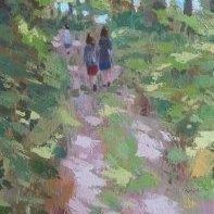 J MACKEOWN – Galerie Jamault – Vers la plage – 70x30cm