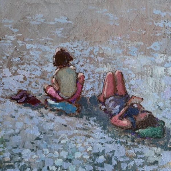 MACKEOWN – Sur les galets – 6M – 41×24 – JAMAULT Peinture de James Mackeown