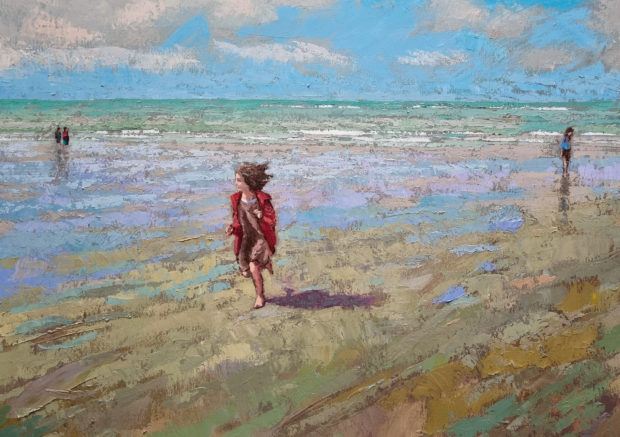 CARTON MACKEOWN Visuel 2022 Visuel du recto du carton d'invitation pour l'exposition personnelle de James MACKEOWN 2022-2023. Extrait du tableau "Un peu de vent".