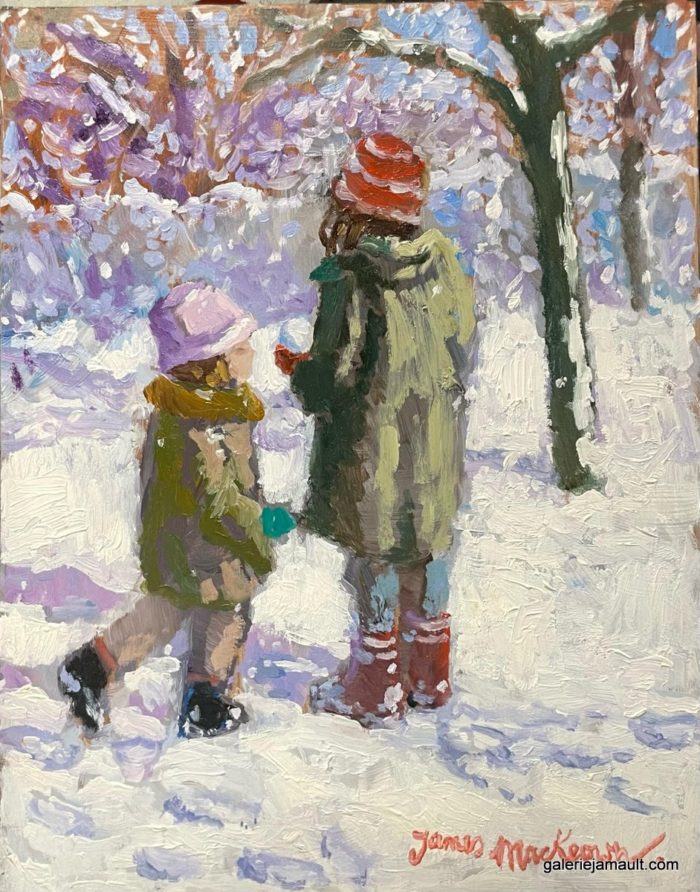 Visuel du tableau Neige à Noël, peint par James MACKEOWN.