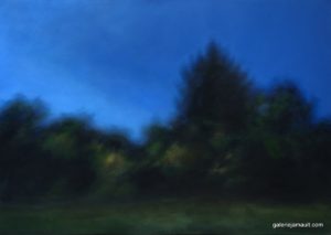 Peinture d'un paysage nocturne - Laetitia GIRAUD, acrylique sur toile