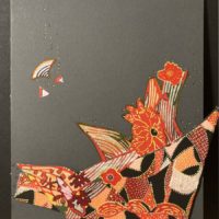 Jardin rouge - Martine RAMA - 2023 - 31x24 cm