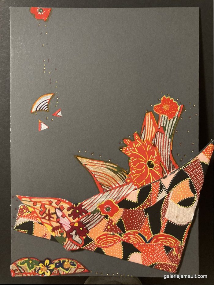 Jardin rouge - Martine RAMA - 2023 - 31x24 cm