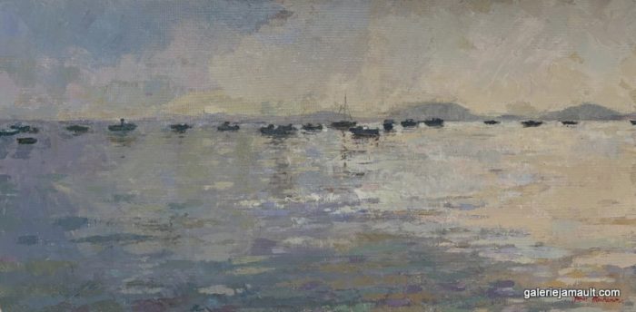 J. Mackeown - La petite brume de mer le matin - 50x100 cm (ENCADRE)