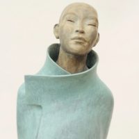 Sculpture originale de Sandra COURLIVANT, terre cuite pièce unique - inspiration Mongolie