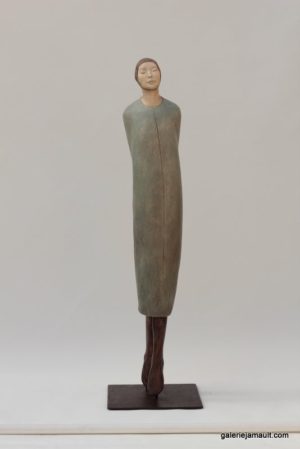 Sculpture originale de Sandra COURLIVANT, terre cuite pièce unique - inspiration Mongolie