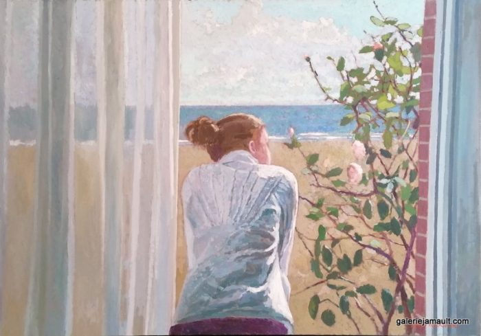 J. Mackeown - L'attente - 81x116 cm (ENCADRE)
