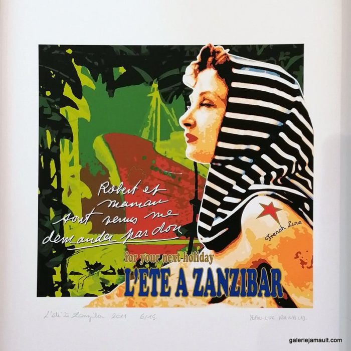 JL Renaud - L'été à Zanzibar - digigraphie 15 ex - 31x31 cm