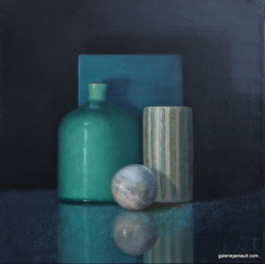 Huile sur toile originale de Sophie DUMAS, peinture pièce unique - nature morte contemporaine