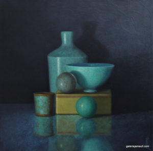 Huile sur toile originale de Sophie DUMAS, peinture pièce unique - nature morte contemporaine