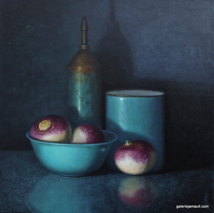 Huile sur toile originale de Sophie DUMAS, peinture pièce unique - nature morte contemporaine