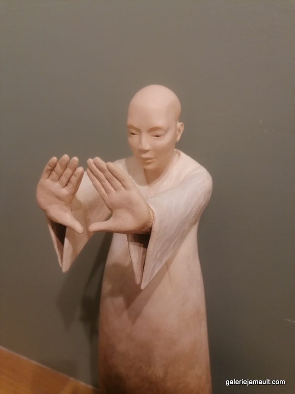 Sculpture originale de Sandra COURLIVANT, terre cuite pièce unique - inspiration Mongolie