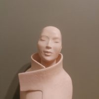 Sculpture originale de Sandra COURLIVANT, terre cuite pièce unique - inspiration Mongolie