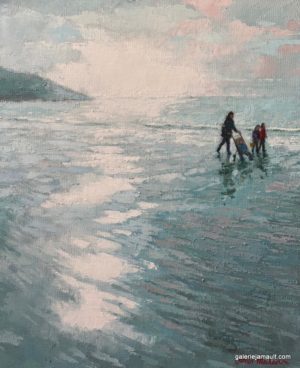 Huile sur toile originale de James Mackeown, peinture pièce unique