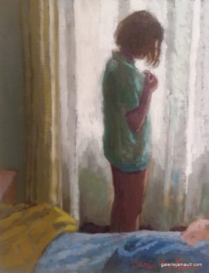 Huile sur toile originale de James Mackeown, peinture pièce unique