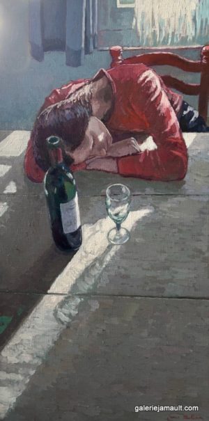 Huile sur toile originale de James Mackeown, peinture pièce unique