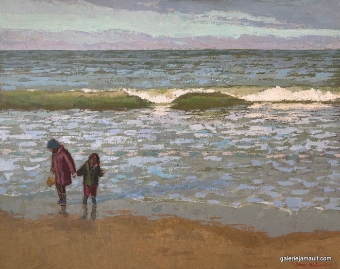 Huile sur toile originale de James Mackeown, peinture pièce unique