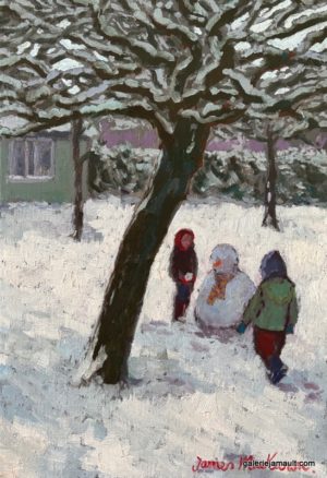 Huile sur toile originale de James Mackeown, peinture pièce unique