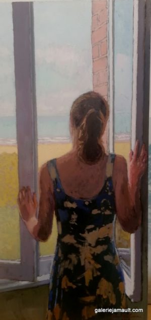 Huile sur toile originale de James Mackeown, peinture pièce unique