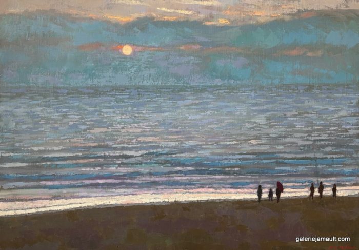 Huile sur toile originale de James Mackeown, peinture pièce unique