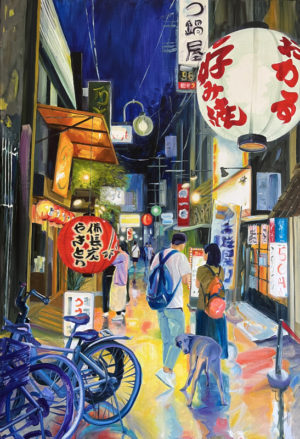 Aurélie Quentin - Hozenji Yokocho - 130 x 90 cm