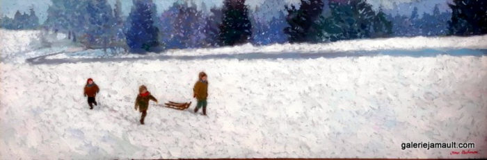 J. Mackeown - Les bois (ENCADRE) - 50x150 cm