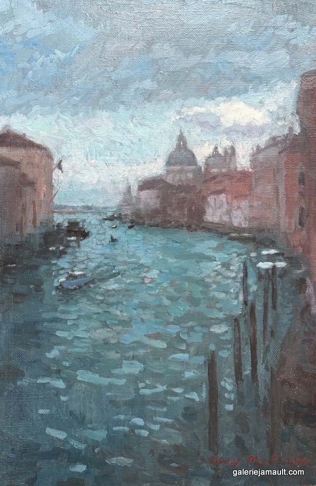 Peinture à l'huile de l'artiste Jamaes Mackeown présentée à la Galerie Jamault de Paris dans le Marais