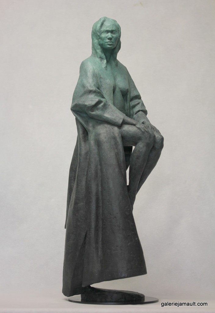 Sculpture originale en bronze de l'artiste Eric Vanel exposée à la Galerie Jamault à Paris