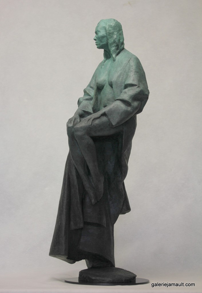 Sculpture originale en bronze de l'artiste Eric Vanel exposée à la Galerie Jamault à Paris