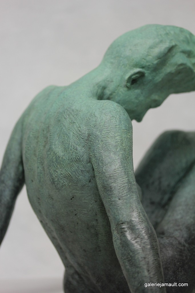 Sculpture originale en bronze de l'artiste Eric Vanel exposée à la Galerie Jamault à Paris