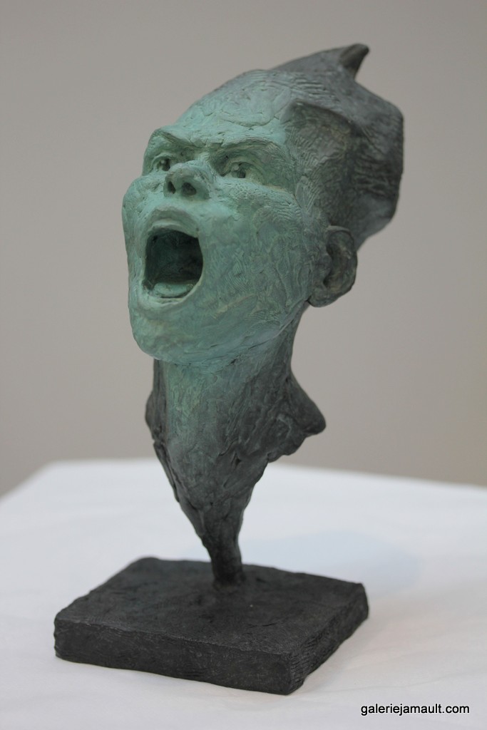 Sculpture originale en bronze de l'artiste Eric Vanel exposée à la Galerie Jamault à Paris