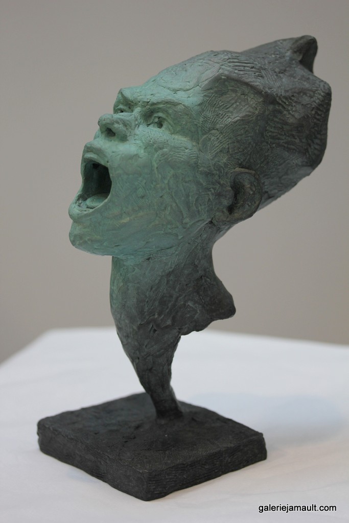 Sculpture originale en bronze de l'artiste Eric Vanel exposée à la Galerie Jamault à Paris
