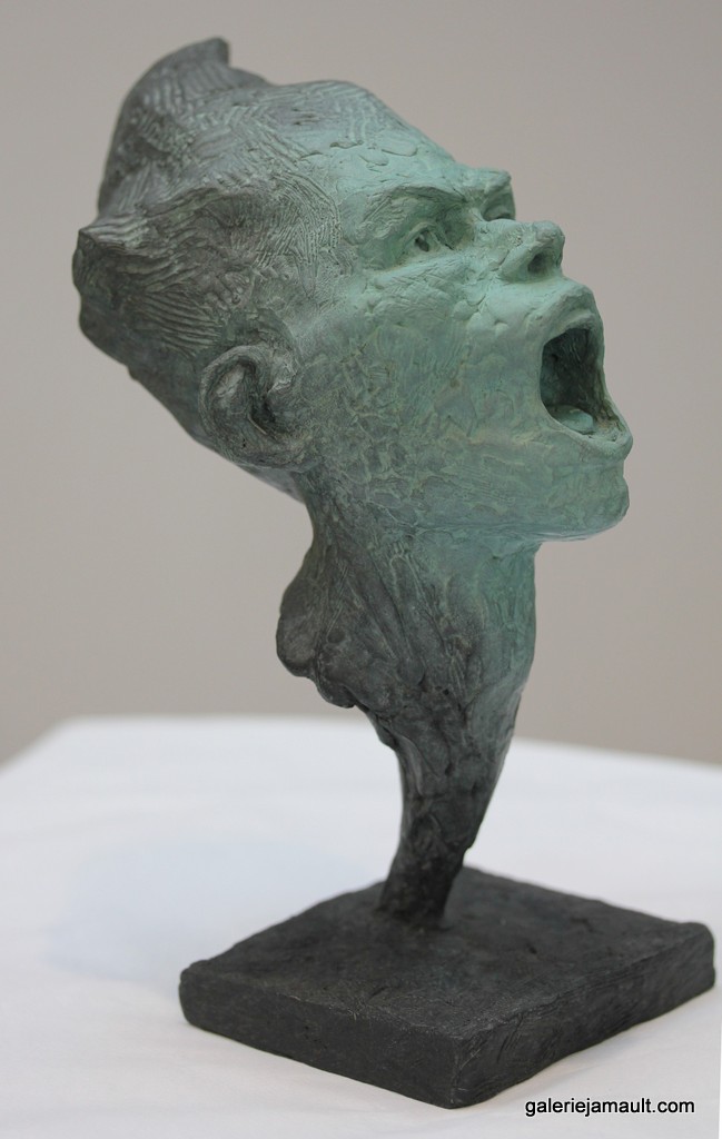 Sculpture originale en bronze de l'artiste Eric Vanel exposée à la Galerie Jamault à Paris