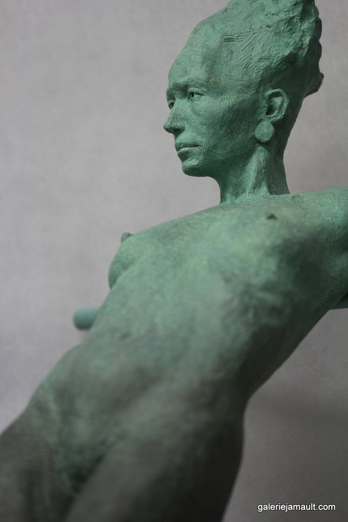 Sculpture originale en bronze de l'artiste Eric Vanel exposée à la Galerie Jamault à Paris