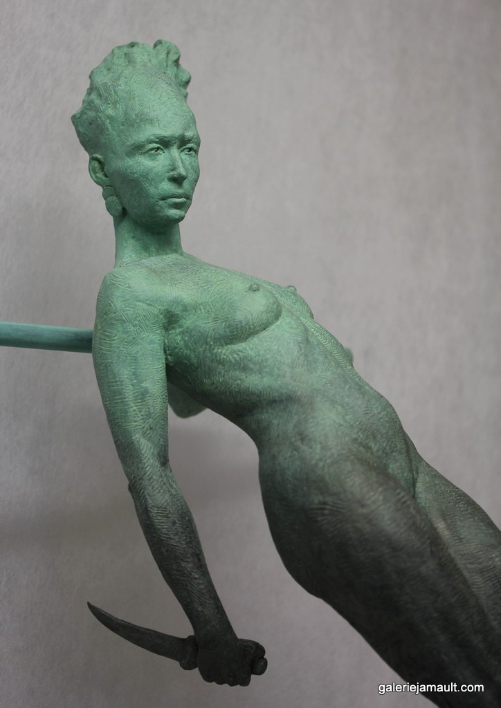 Sculpture originale en bronze de l'artiste Eric Vanel exposée à la Galerie Jamault à Paris