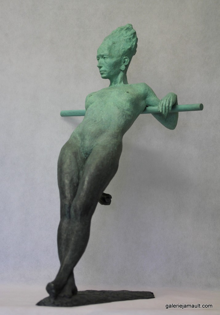 Sculpture originale en bronze de l'artiste Eric Vanel exposée à la Galerie Jamault à Paris