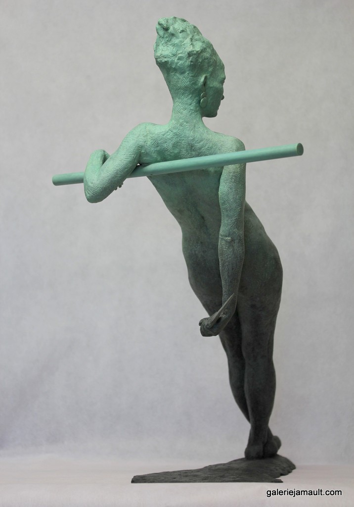 Sculpture originale en bronze de l'artiste Eric Vanel exposée à la Galerie Jamault à Paris