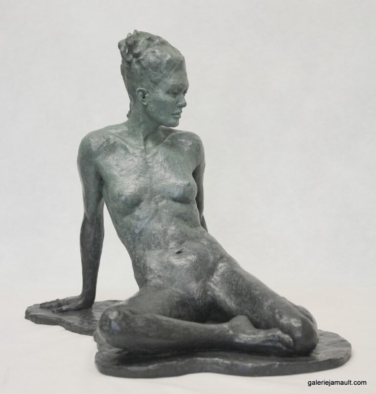 Sculpture originale en bronze de l'artiste Eric Vanel exposée à la Galerie Jamault à Paris