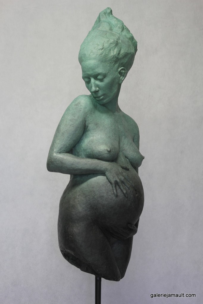 Sculpture originale en bronze de l'artiste Eric Vanel exposée à la Galerie Jamault à Paris