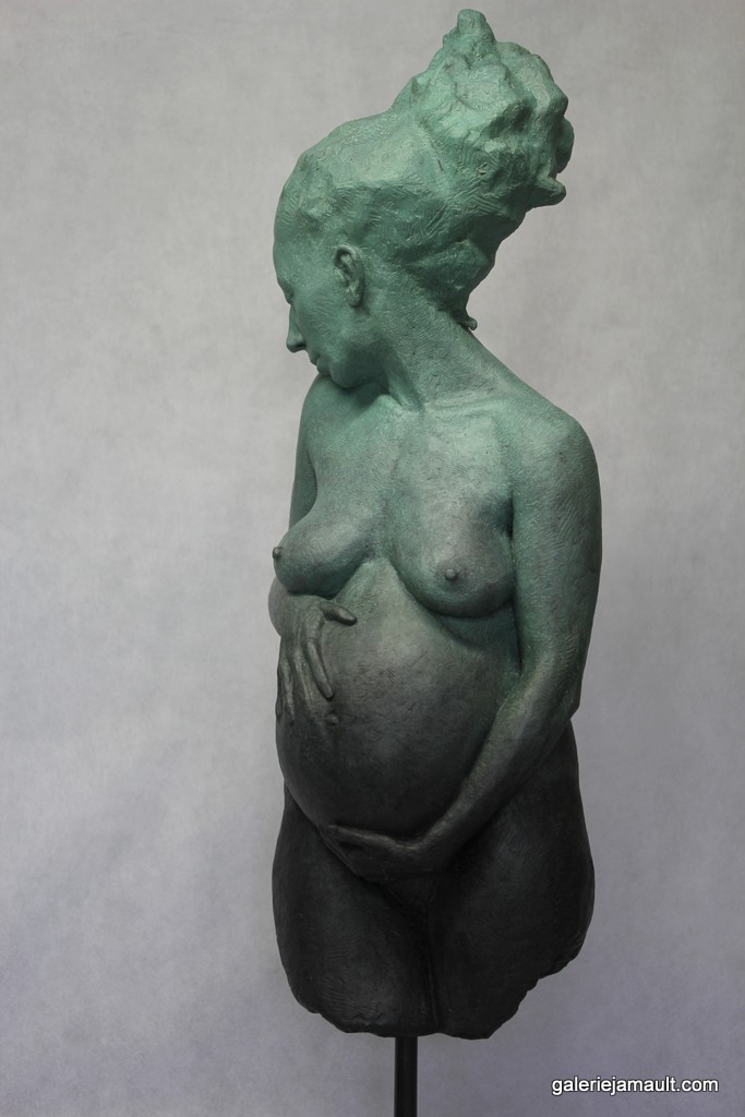 Sculpture originale en bronze de l'artiste Eric Vanel exposée à la Galerie Jamault à Paris