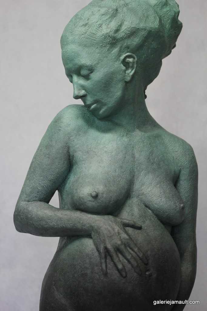 Sculpture originale en bronze de l'artiste Eric Vanel exposée à la Galerie Jamault à Paris