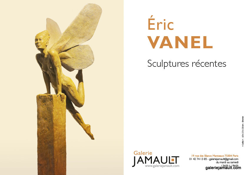 Sculpture originale en bronze de l'artiste Eric Vanel exposée à la Galerie Jamault à Paris