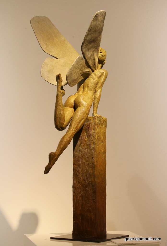 Sculpture originale en bronze de l'artiste Eric Vanel exposée à la Galerie Jamault à Paris